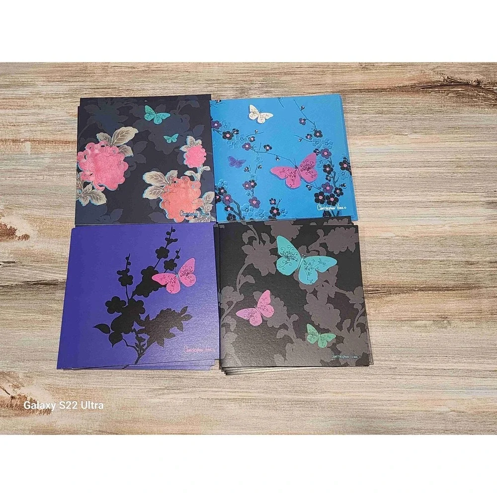 NEW Papyrus Christopher Vine Hummingbirds Note Cards Floral Boxed Set 20 Count